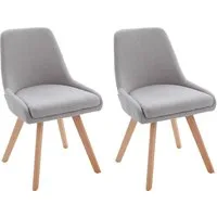OTTO home Esszimmerstuhl Dilla (Set, 2 St), Webstoff Bezug, Massivholz Gestell, Sitzhöhe 48 cm