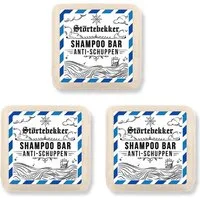 Störtebekker Festes Haarshampoo - Anti-Schuppen - 100g/Stück, 3-tlg., Anti-Schuppen Effekt