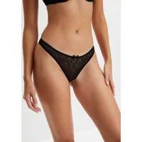 bonprix String (Packung, 3-St) aus Spitze, elastisch, bequeme Passform, 3er Pack