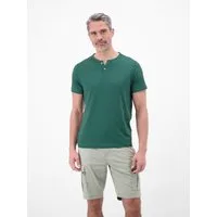 LERROS Kurzarmshirt mit Serafino-Kragen