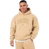 Smilodox Hoodie Oswin, Oversized Pullover Herren, Sweater mit Frontprint und Kapuze Baggy Fit, Weiches Sweatmaterial, ideal für Gym & Freizeit