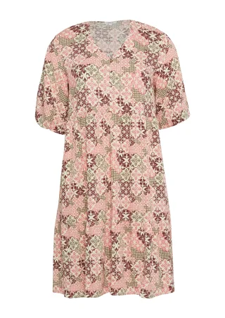 s.Oliver - Kleid rot/mehrfarbig - Gr. - 50