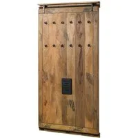 Massivmoebel24 Wandgarderobe RAILWAY (Wandgarderobe Mango 100x8x190 natur lackiert RAILWAY #1008), Wandgarderobe Mango 100x8x190 natur lackiert RAILWAY #1008