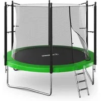 UNIXFIT Gartentrampolin Unix Line Outdoor Trampolin 244/305/366, Ø 244 cm, mit Leiter und Innensicherheitsnetz