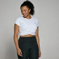 MP Damen Power Kurzarm-Crop-Top — Weiß - L