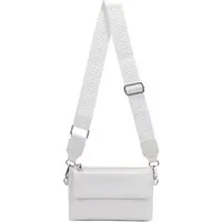 ITALYSHOP24 Geldbörse Damen Umhängetasche CrossBody Brieftasche Geldbörse Handytasche Reise (Tasche mit einem breitem Muster Stoffgurt/Umhängeband), Bodybag Cross Bag Schmucktasche Brieftasche Clutch Abendtasche