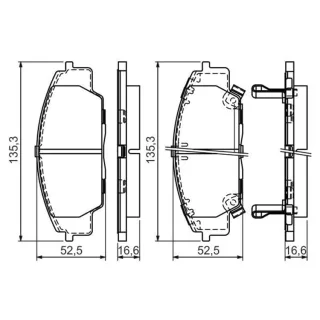 Bosch Bremsbel?ge vorne Honda Civic S2000 2,0