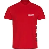 multifanshop T-Shirt Herren Freiburg - Brust & Seite - Männer