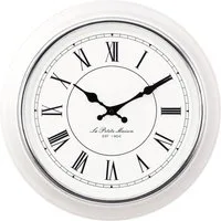 Mebus Wanduhr Mebus 19233 Quarz Wanduhr 40 cm x 50 mm Weiß