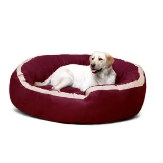 Tierlando LANA Hundebett Hundesofa M L XL Velours MEGA DICK SUPERWEICH dunkelrot 1,2 m, 30 cm, 1,05 m