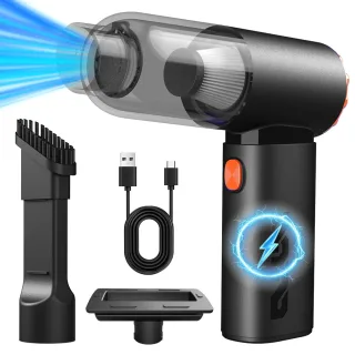 HD08 Mini Turbo Handheld Vacuum Cleaner 20000Pa Suction Brushless Motor 130,000 RPM 2x2000mAh USB-C Portable Cordless Ca
