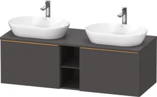 Duravit D-Neo Konsolenwaschtischunterbau wandhängend Graphit Matt 1400x550x459 mm - DE4950B04490000 DE4950B04490000