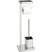 relaxdays WC-Garnitur Metall mit Ablage
