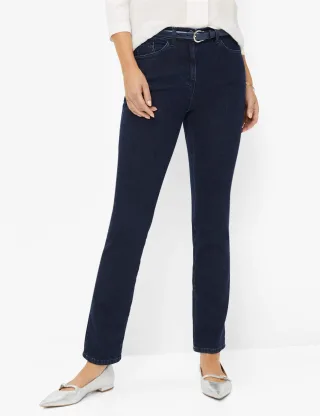 Raphaela by Brax Damen Five-Pocket-Hose Style LORA, denim dunkelblau, Gr. 40K