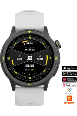 Invicta I-Tech 2 ITECH-004 Herren Uhr - Smartwatch Bewegung - Edelstahl mit schwarzem Zifferblatt - 45 mm