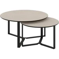HELA Couchtisch MASSA (Set, 2-St), 2er Set, Gestell rechteckig, Melamin mit Schweizer Kante