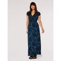 Apricot Maxikleid Colourpop Cheetah Smock Maxi Dress mit Animal-Print