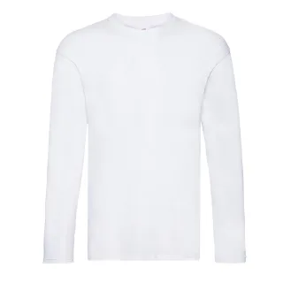 Fruit of the Loom - "Original" T-Shirt für Herren Langärmlig (Weiß)