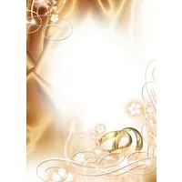 LYSCO Briefpapier Motivpapier Hochzeitsfeier, Ringe Hochzeit DIN A4, Romantik-Flair, beidseitig bedruckt-für alle Drucker geeignet