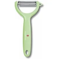 Victorinox Spargelschäler Universalschäler für Obst und Gemüse, zweischneidig, extra scharf, Zackenschliff, ergonomischer Griff, Limited Edition Hellgrün