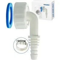 tecuro Anschluss-Set Geräte-Anschlusstülle f. Kondensatschlauch Ø 8-17 mm,1 Zoll Überwurfm., Anschluss kürzbar