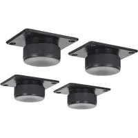 SO-TECH® Möbelfuß GOLF II schwarz rund - Durchmesser 50 mm - mit Bodengleiter, (4-St), 4 Stück im Set - höhenverstellbar 22 bis 32 mm