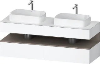 Duravit Qatego Konsolenwaschtischunterbau wandhängend Weiß Matt 1600x550x600 mm - QA4779043180010 QA4779043180010