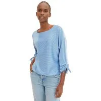 TOM TAILOR Denim 3/4-Arm-Shirt in feiner Rippoptik