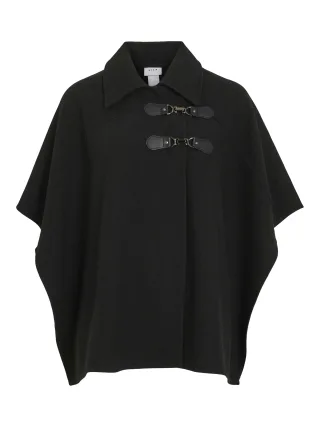 VILA - VIFAYA CAPE/EF black beauty - Gr. - One Size