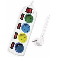 LogiLink LOGILINK Steckdosenleiste LPS257, 4-fach, weiß Steckdosenleiste