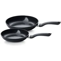 Fissler Pfannen-Set Essential, Aluminium (Set, 2-tlg., je 1x Keramikpfanne 24 + 28 cm), leicht zu reinigen, Made in Germany