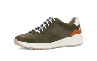 pius gabor - Sneaker low Materialmix Leder/Textil grün grün - Gr. - 8.5 UK