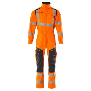 MASCOT Overall mit Knietaschen ACCELERATE SAFE Hi-vis Orange / Schwarzblau L - 19519-236-14010-L