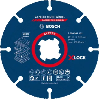 Bosch EXPERT Carbide Multi Wheel X-LOCK Trennscheibe, für kleine Winkelschleifer - 2608901192
