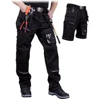 LEBER & HOLLMANN Arbeitshose Arbeitshose Multifunktionshose kurz/lang 2 in 1 Kurz Hose
