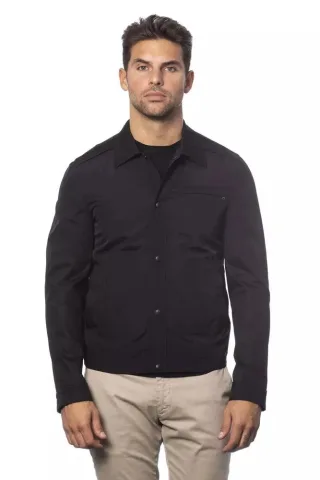 Verri Schwarze Baumwoll-Herren Bomberjacke