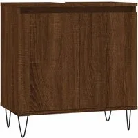 vidaXL Badkommode, Badschrank Braun Eichen-Optik 58x33x60 cm Holzwerkstoff