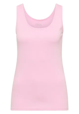 CECIL - Basic Top aus reiner Baumwolle light blush rose - Gr. - L