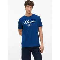 s.Oliver Kurzarmshirt T-Shirt Baumwoll-T-Shirt mit Logo-Print