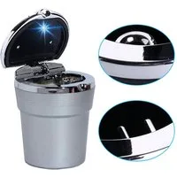 Bolwins Aschenbecher R24C AutoAschenbecher LED Beleuchtung Autoaschenbecher Getränkehalter, KFZ Aschenbecher mit LED Beleuchtung