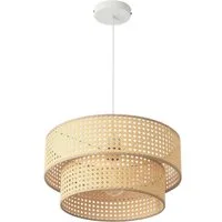 lux.pro Hängeleuchte, ohne Leuchtmittel, »Ascot« Ø40 cm Rattanoptik