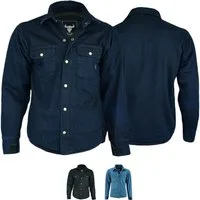 BULLDT Motorradjacke BLD1202 (mit Protektoren) Motorradhemd Jeansjacke Hemd Futter aus Aramid-Kevlar-Fasern