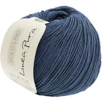 LANA GROSSA SOLO LINO Linea Pura Häkelwolle, 120 m (Leinengarn aus 80 Prozent recycelten Fasern), 50 g