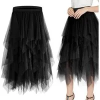 LuxusKollektion Hängedekoration Tüllrock Damen Karneval Kostüm Vintage Kleid Schwarz