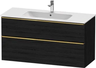 Duravit D-Neo Waschtischunterbau wandhängend Eiche Schwarz Matt 1210x462x625 mm - DE4364034160000 DE4364034160000