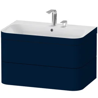 Duravit Happy D.2 Plus c-bonded Set wandhängend Nachtblau Seidenmatt 775x490x480 mm - HP4637E9898 HP4637E9898