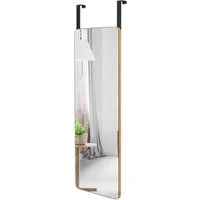 COSTWAY Wandspiegel Ganzkörperspiegel, mit 2 Haken, 100cm x 35cm