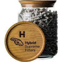 Hybrid Supreme Filters Aktivkohlefilter Zellstoff Aktivkohlefilter Ø 6,4mm im Glas 1000 Stück, 30 mm Länge, Ø 6,4mm