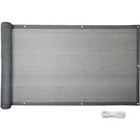 ESTEXO Sichtschutzzaunmatten Balkon Sichtschutz Bespannung 90 x 600 cm Wind Sonnen Schutz grau Ve