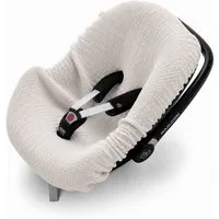 BABEES Kindersitzbezug BEZUG Babyschale Sommer Sommerbezug 100% Musselin Baumwolle, Universal Schonbezug Babyschalenbezug 3-Punkt Gurt